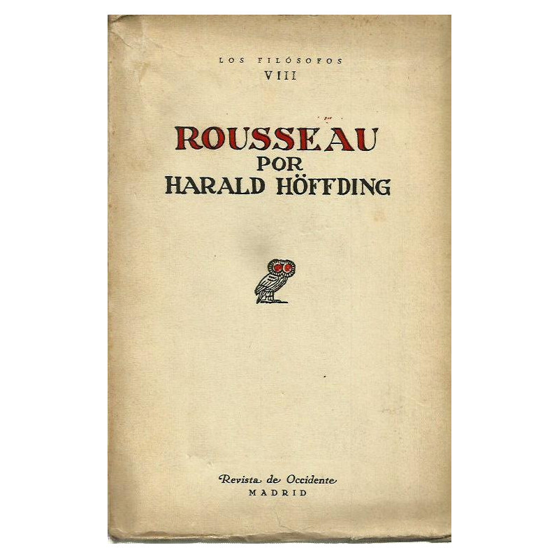 ROUSSEAU Colección LOS FILOSOFOS Vol. VIII