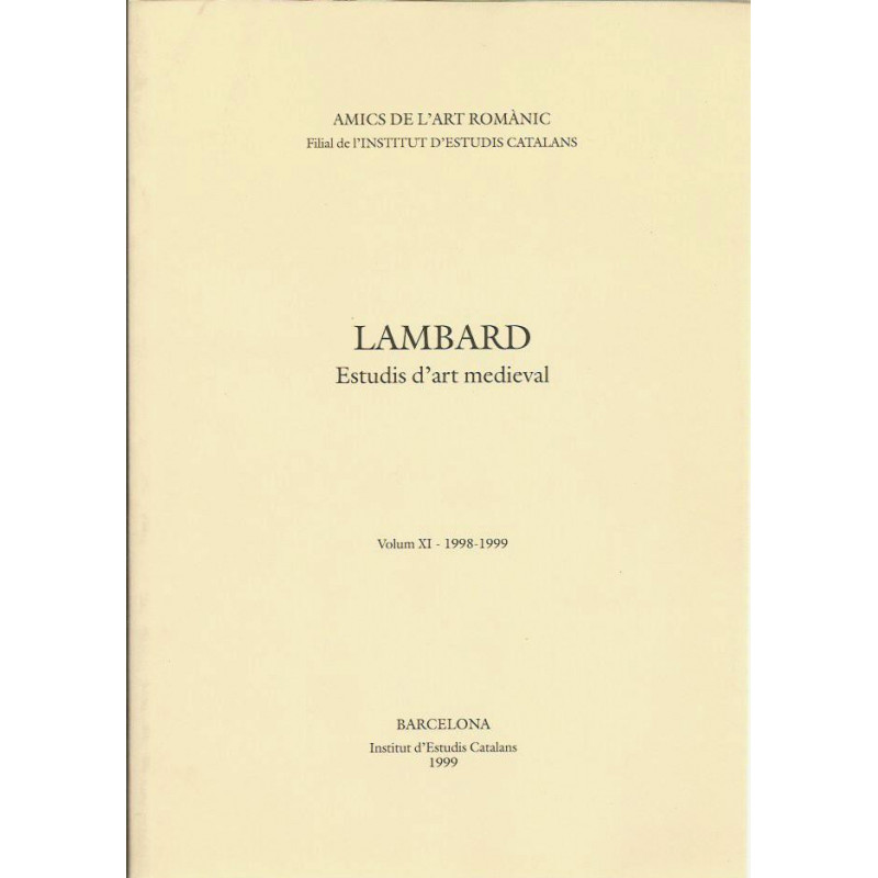 LAMBARD. Estudis d'art medieval. Volum XI - 1998-1999
