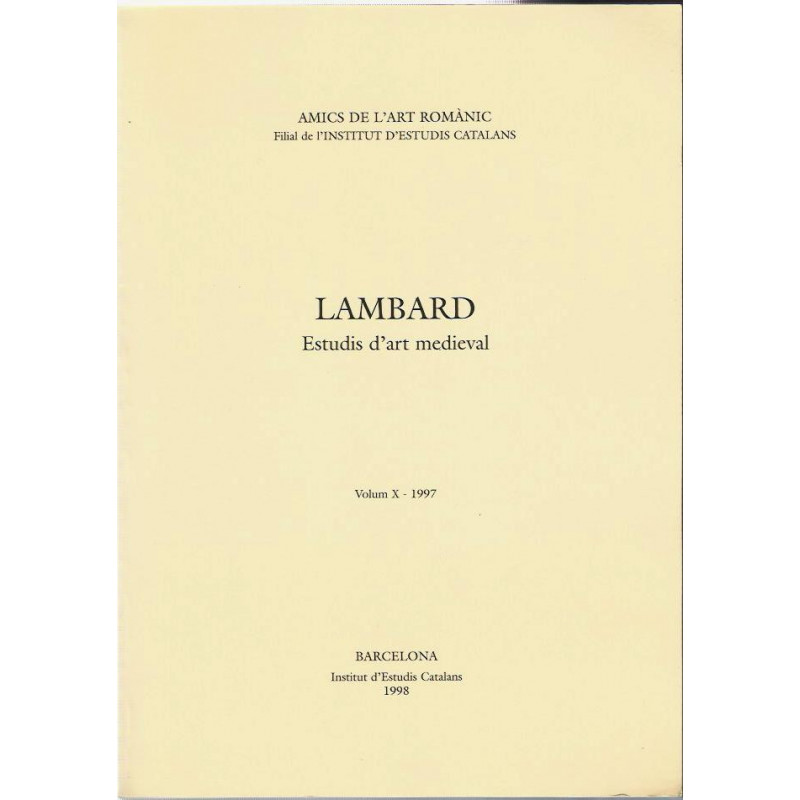 LAMBARD. Estudis d'art medieval. Volum X - 1997