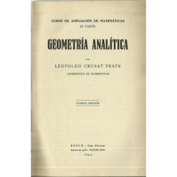 GEOMETRÍA ANALÍTICA Curso de Ampliación de Matemáticas III PARTE
