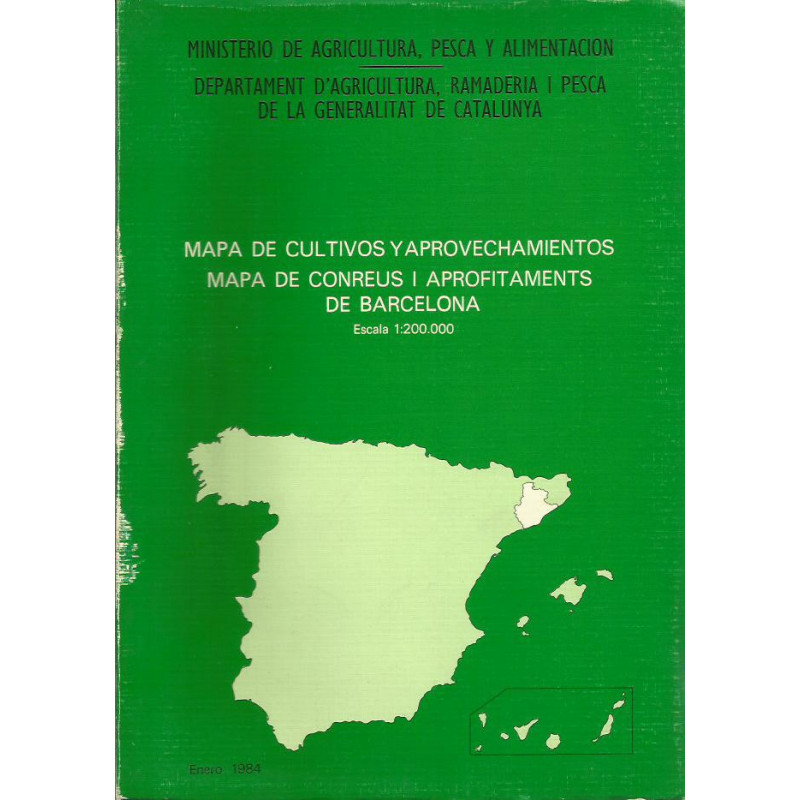 MAPA DE CULTIVOS Y APROVECHAMIENTOS - MAPA DE CONREUS I APROFITAMENTS DE BARCELONA
