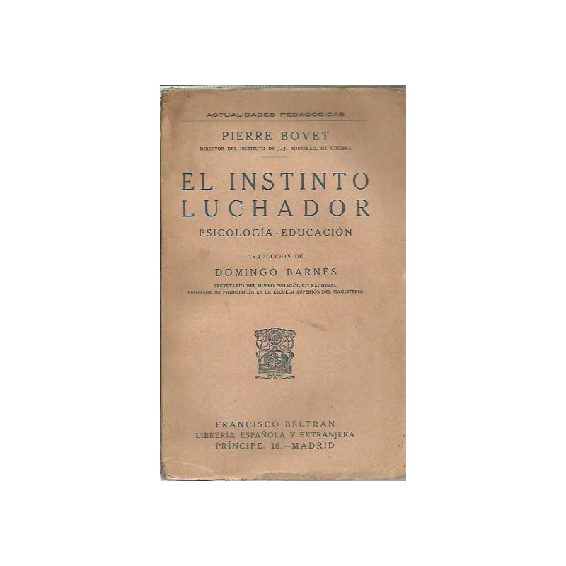 EL INSTINTO LUCHADOR Psicología - Educación