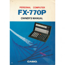 Personal Computer FX-770 P Owner'S Manual
